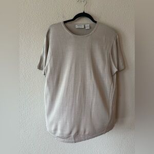 Kevo Collection‎ 100% Silk Tee Short Sleeve Sweater XL